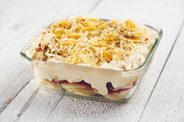 Baskische ovenschotel met chorizo, aardappelen en oesterzwam