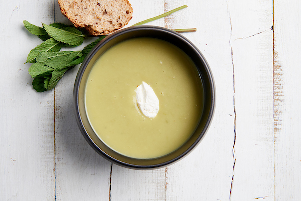 WBS- Zucchini soup withRicottamint