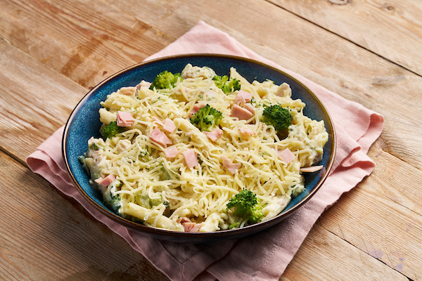 Penne met broccoli en ham
