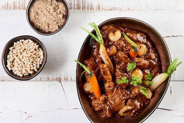 Stoofpotje van ree met peperkoek