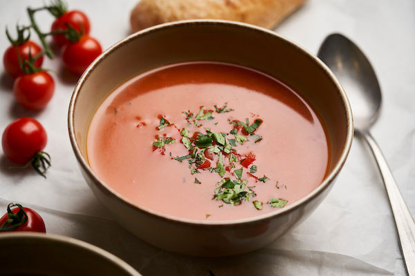 Tomatensoep met Basiscremesoep