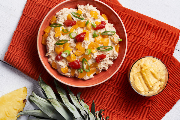 Tonijnsalade met perzik