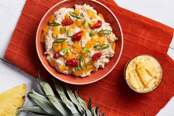 Tonijnsalade met perzik