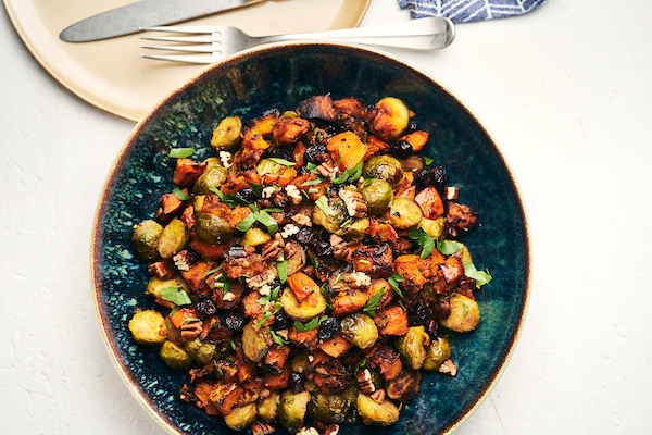 WBS- Sweet pumpkin salad with Brussels sprouts