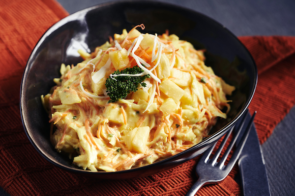 WBS- White cabbage salad with pineapple curry sauce