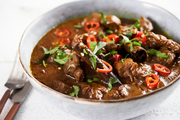 Rundsvlees met kokos en curry