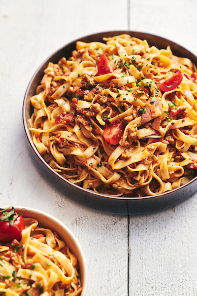 WBS- Tagliatellewithgreen pestoItaliansauce