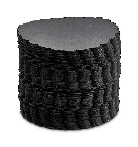 Zwarte Onderleggers Rond - 200G