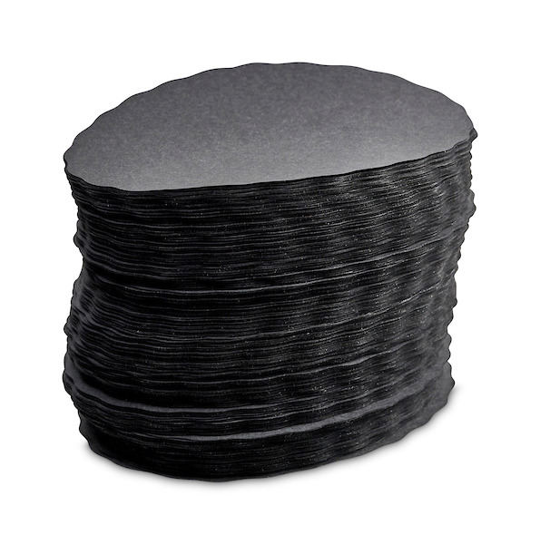 Zwarte Onderleggers Ovaal - 200G