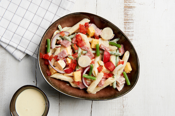 Pastasalade met Salami en Abdijkaas