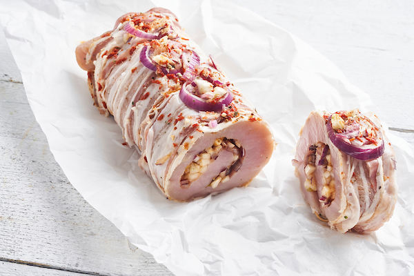 Varkensbraadstuk met ajuincreme