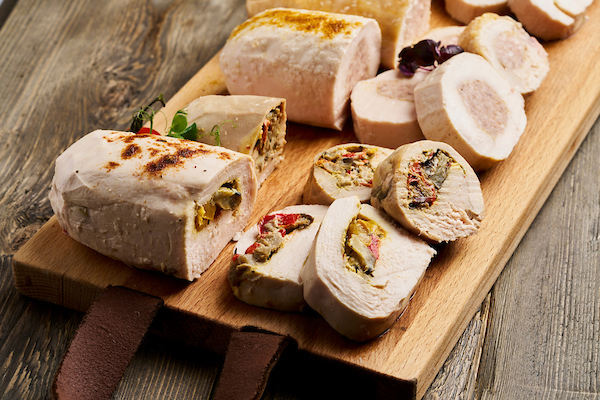 Vulling met gegrilde groenten voor rollade