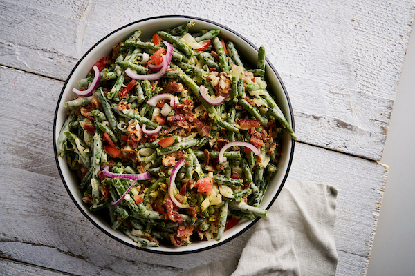 Boontjes-spek salade