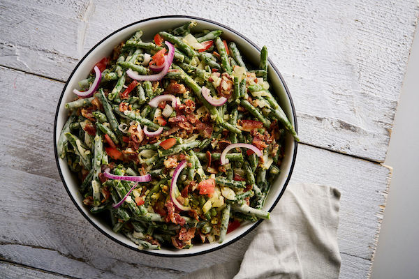 Boontjes-spek salade