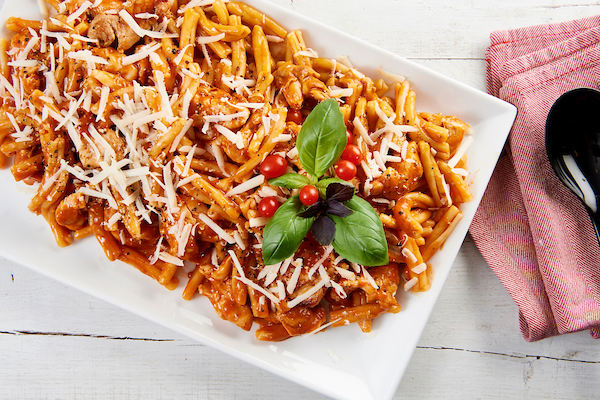 Caserecce alla Genovese met kip