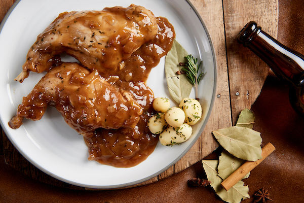 WBS- Rabbit legs with beer sauce