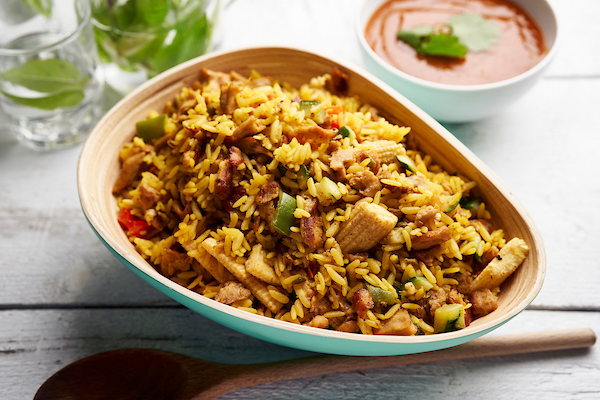 Nasi goreng met kip uit de combisteamer