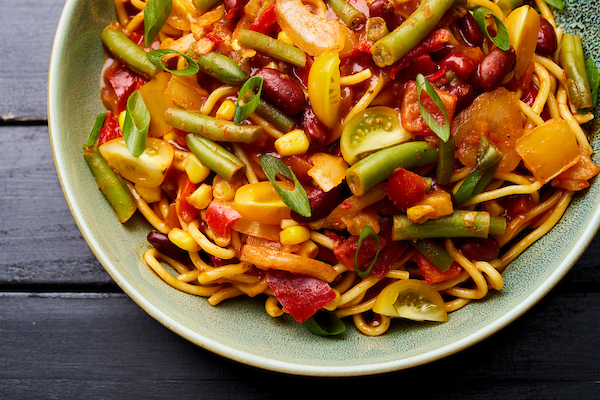 WBS- Spaghetti with grilled vegetables