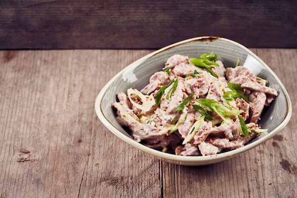 WBS- Pork cheeks in grain mustard vinaigrette