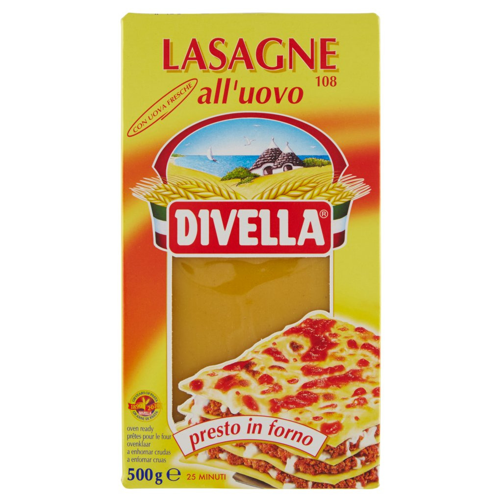 Divella Lasagna All'Uova - (12x500G)
