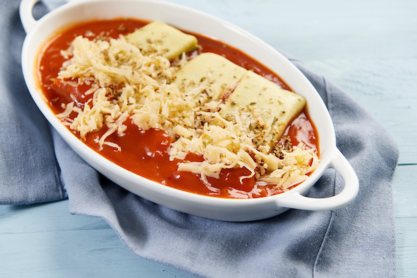 Cannelloni met kalfsgehakt en tomatensaus