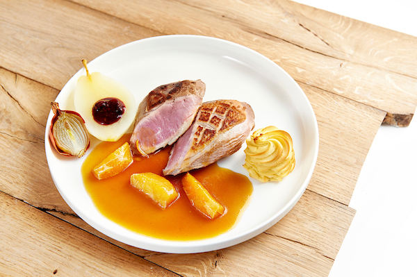 Eendenborst met mandarijnsaus