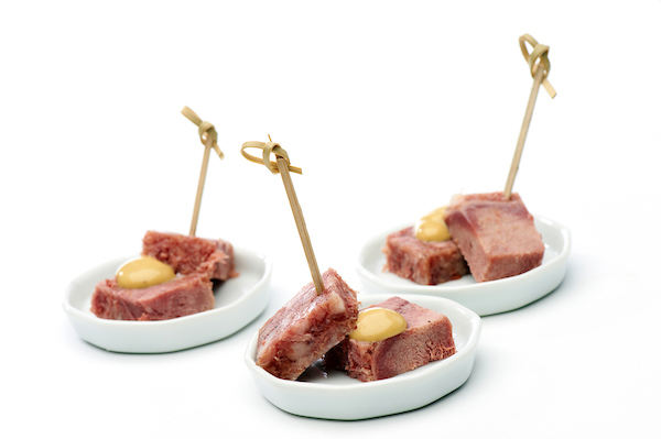 Hoofdvlees of breughelkop in Mosterdvinaigrette