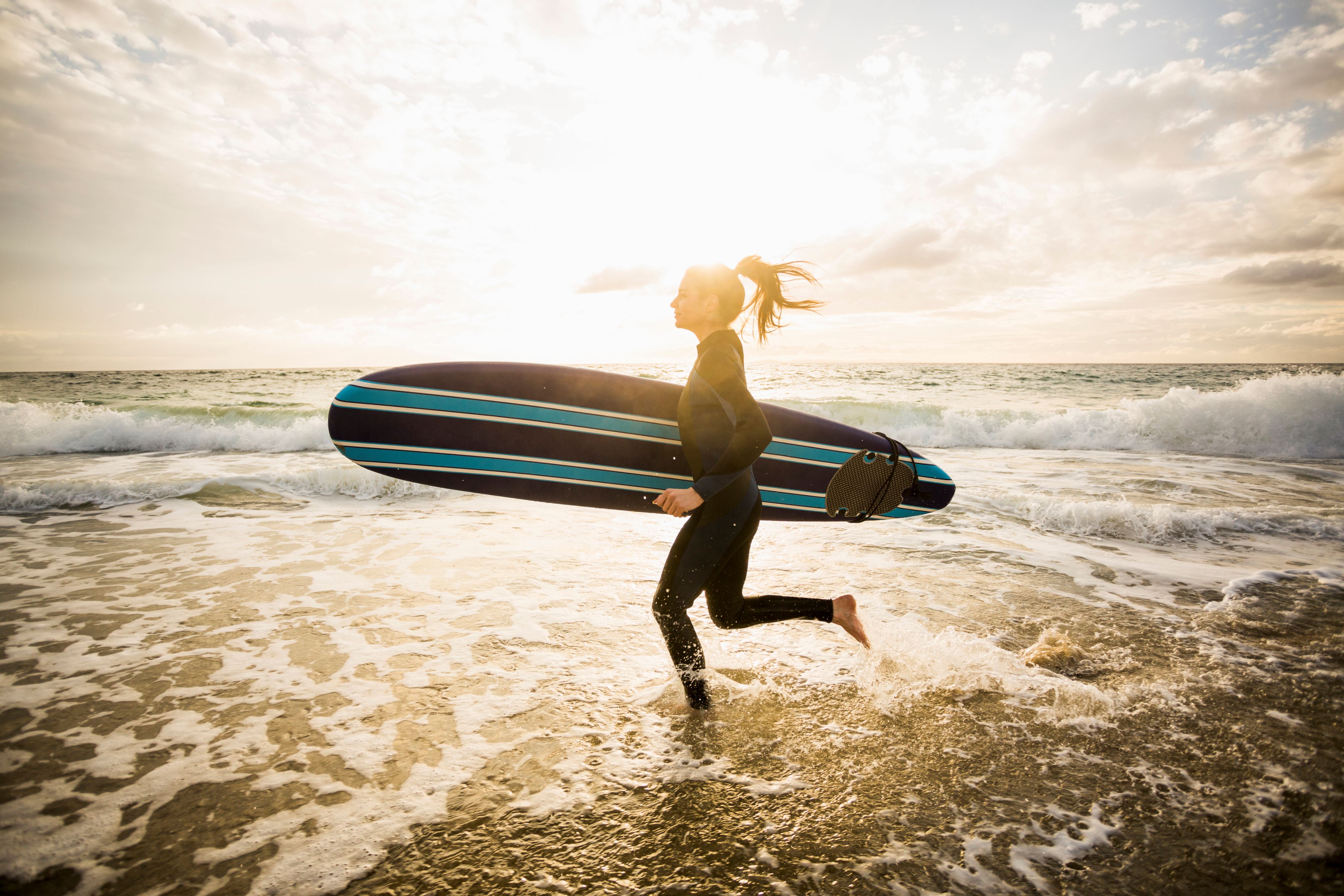 Surfer with surfboard