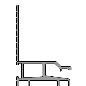 Bunnprofil Alu LV45/20 m/lufting Natur 6090mm LVG21039