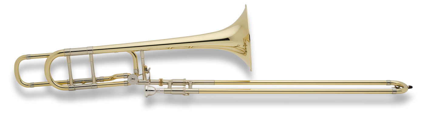 Side view of the 42BO Bach trombone